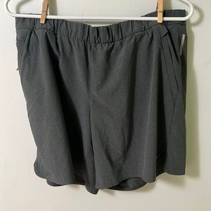 REI-Coop grey women’s shorts with liner in medium.